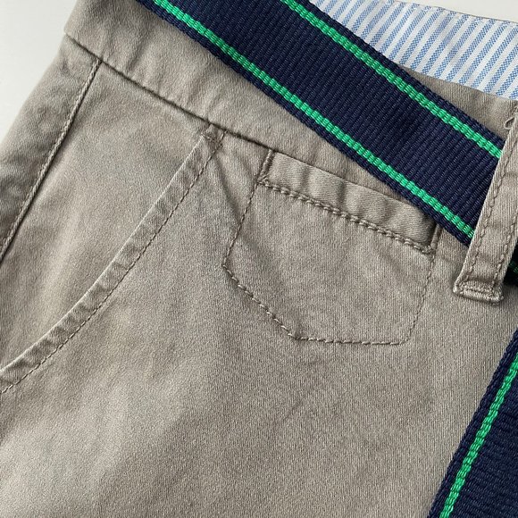 Tommy Hilfiger 2 Lot Ladies 12 Cropped Straight Leg Pant w Belt Blue Tan Bundle - Picture 15 of 16